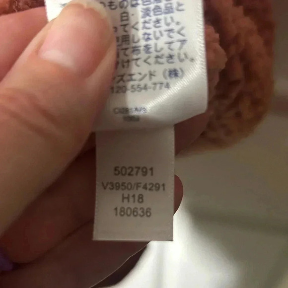 Lands End Sherpa Fleece Full Zip Up Womens Large Jacket Soft - Dark Rose Clay - Picture 9 of 10